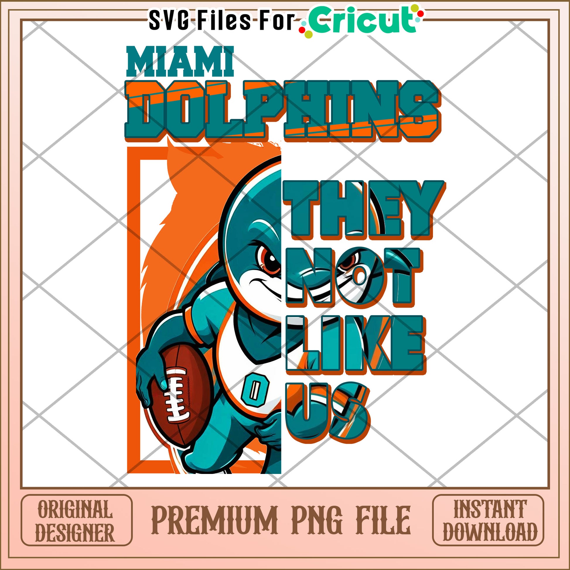 Miami Dolphins PNG Design, unique artwork for sports fans