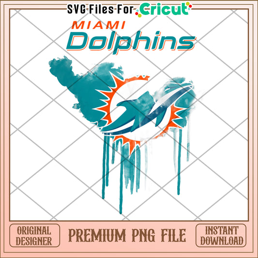 Miami Dolphins PNG Design for Cricut, Instant Download Premium File