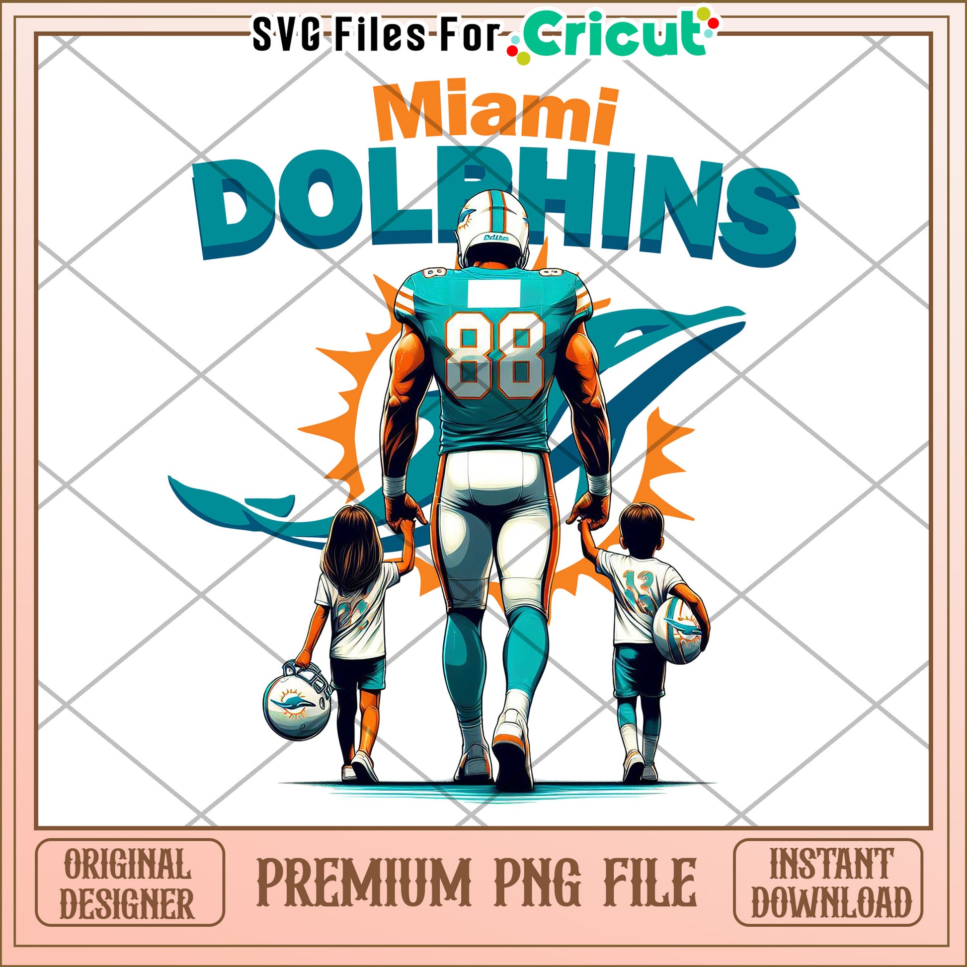 Miami Dolphins PNG Design for Cricut, Perfect for Fans and Family