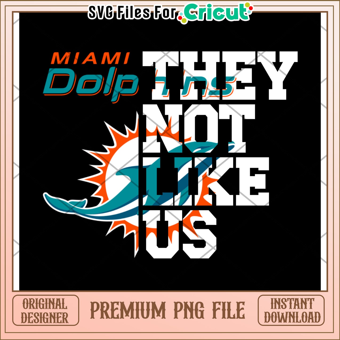 Miami Dolphins PNG design, perfect for Cricut projects and fans