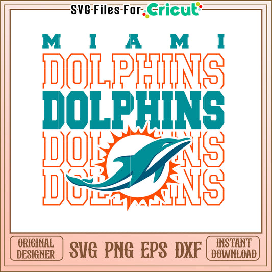 Miami Dolphins SVG Design