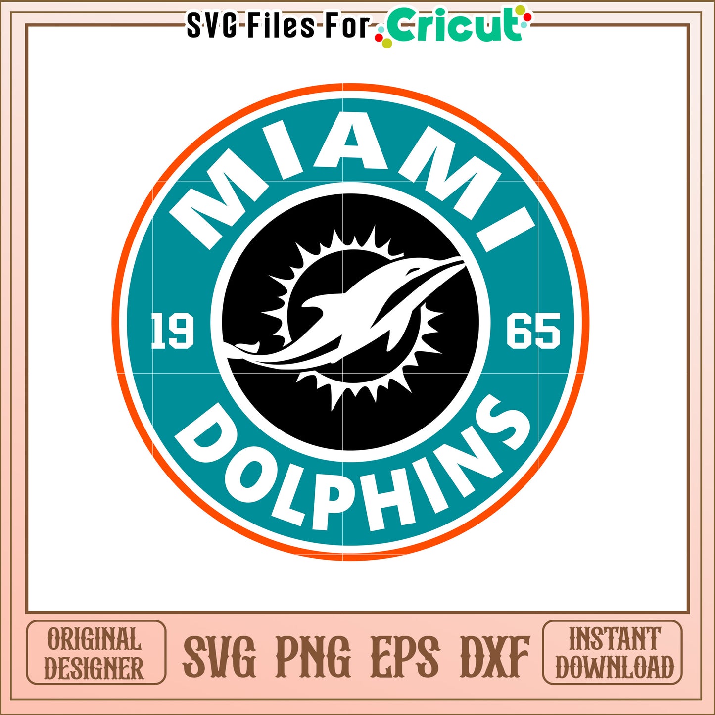 Miami Dolphins SVG Design Retro Sports Graphic Art