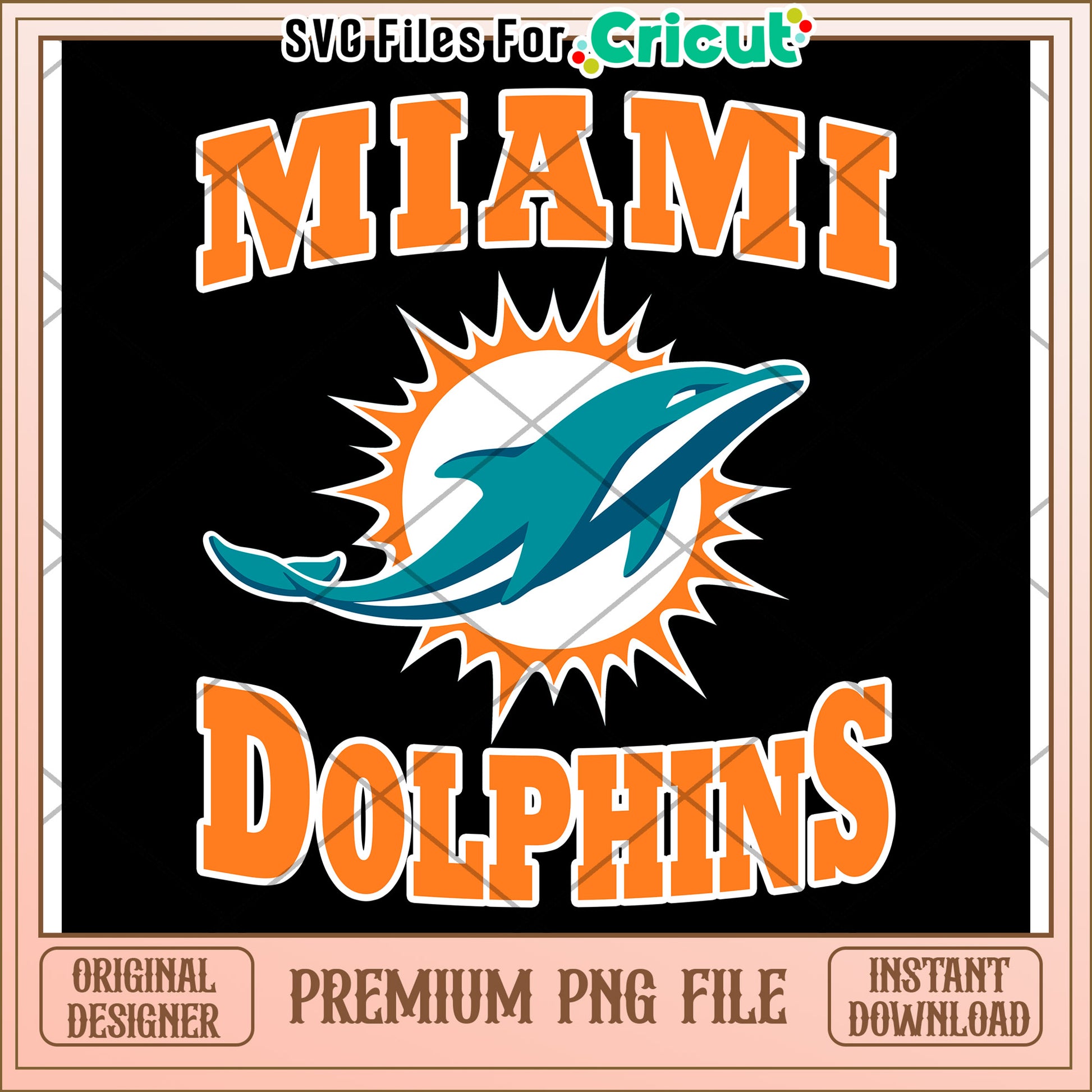 Miami Dolphins Team Logo Design, perfect for Cricut projects