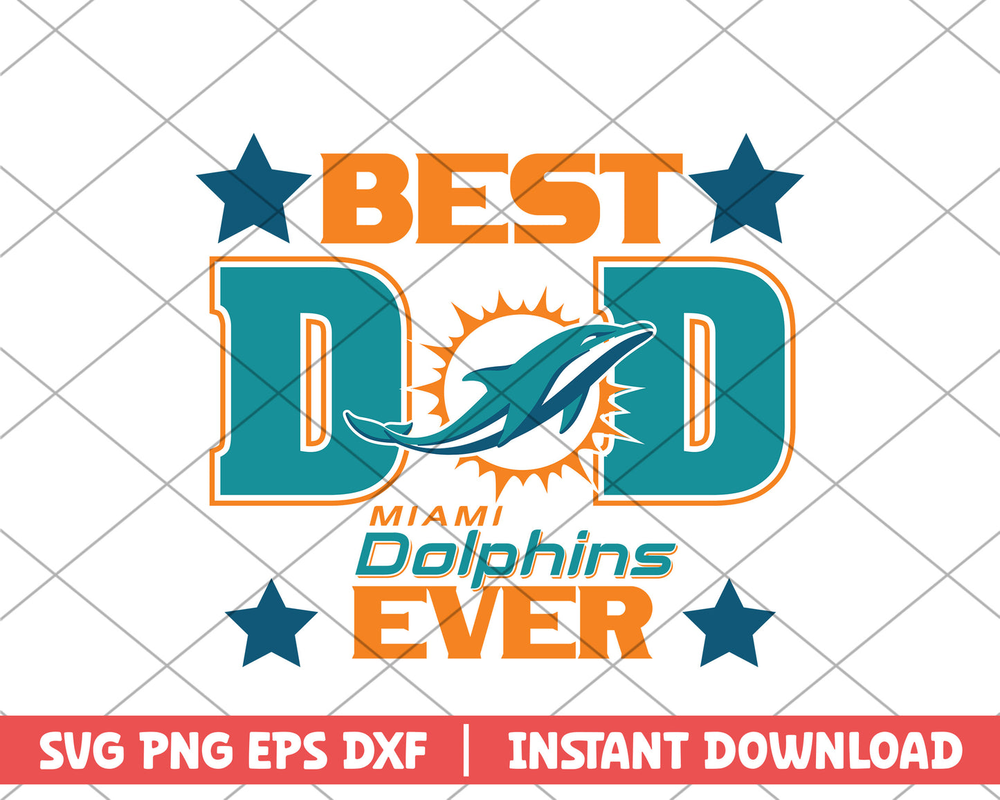 Miami Dolphins beest dad ever svg, Miami Dolphins svg