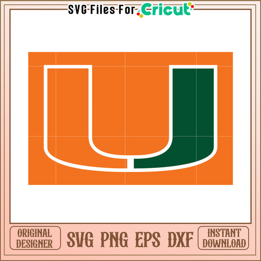 Miami Hurricanes logo SVG file for crafting, perfect for Cricut projects
