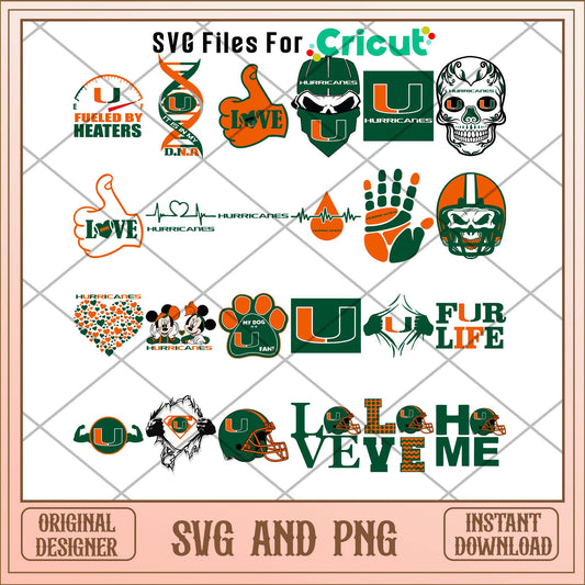 Miami Hurricanes home svg, Miami Hurricanes svg bundle, NCAA svg