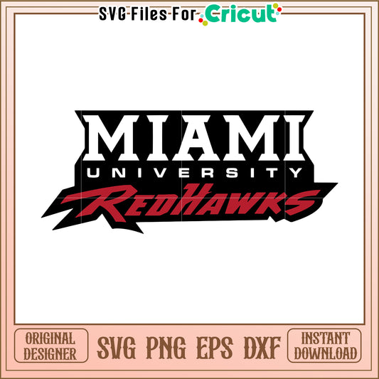Miami University RedHawks logo design for Cricut, perfect for custom projects
