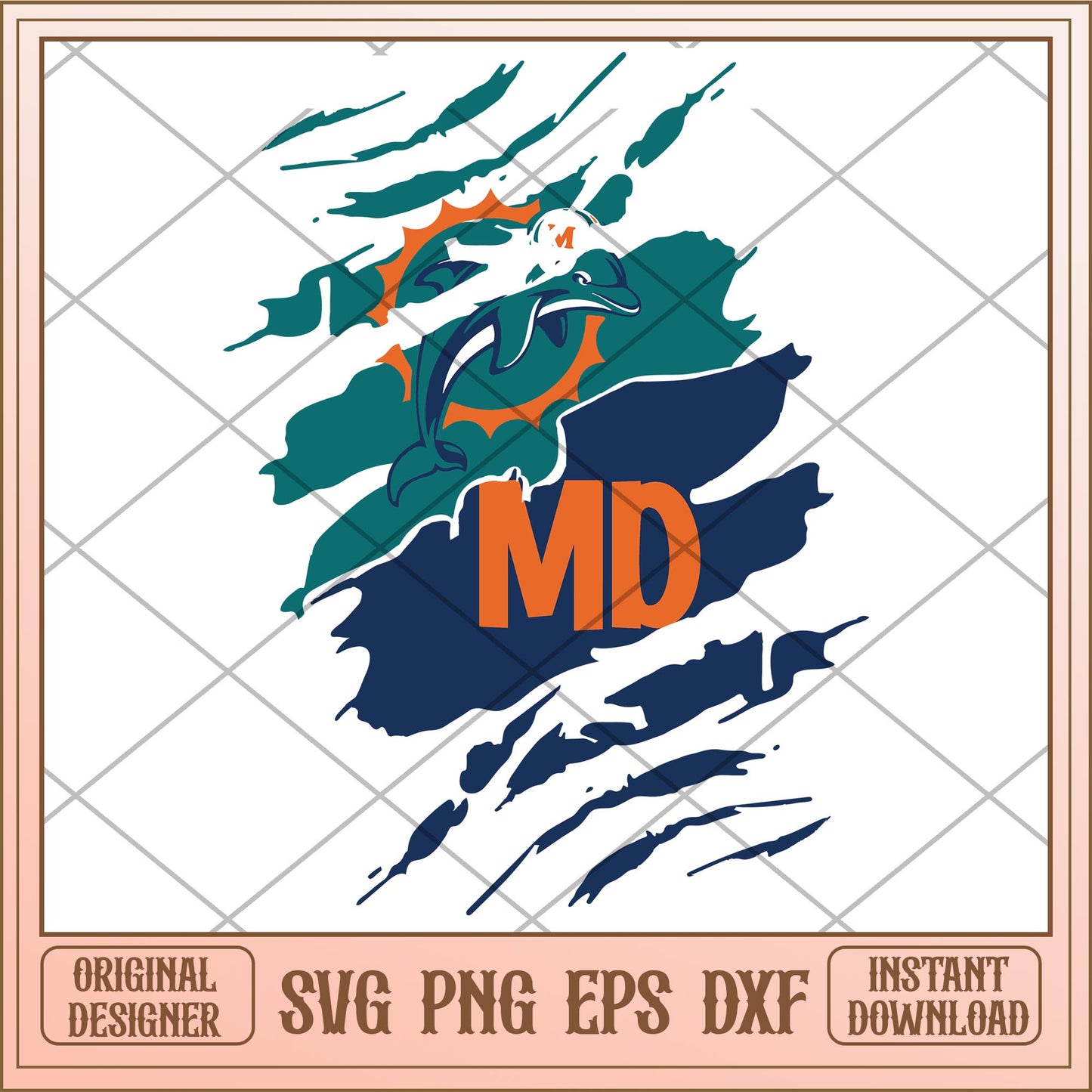 Miami Dolphins  svg, ncaa characters svg, digital download