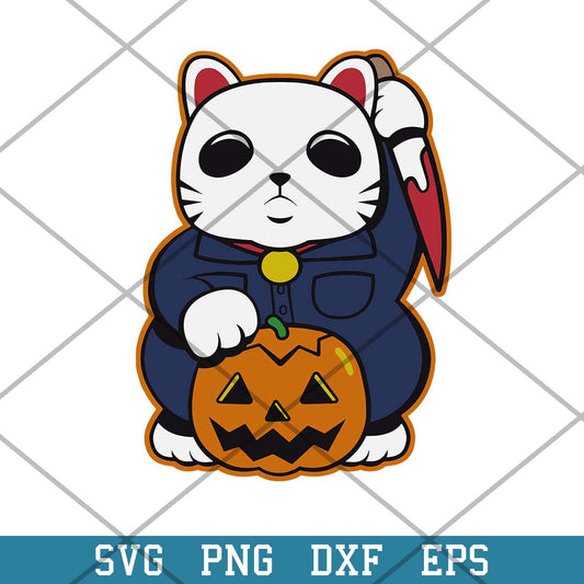 Michael Myers Cat Halloween Svg, Halloween Svg-Svgfilesforcricut
