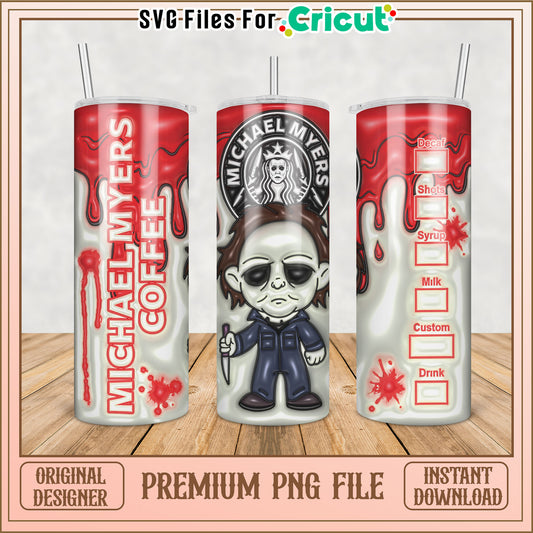 Michael Myers Coffee Tumbler PNG