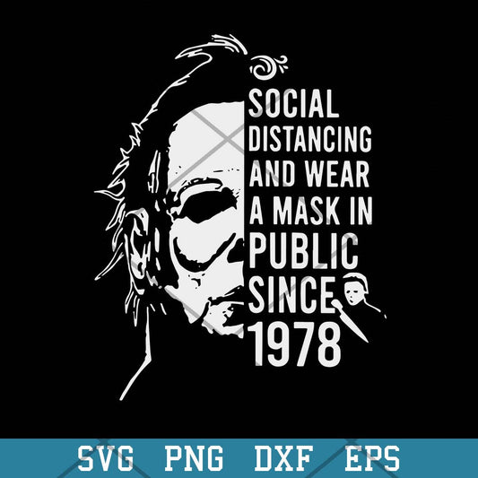 Michael Myers Horror Social Distancing Svg, Halloween Svg-Svgfilesforcricut
