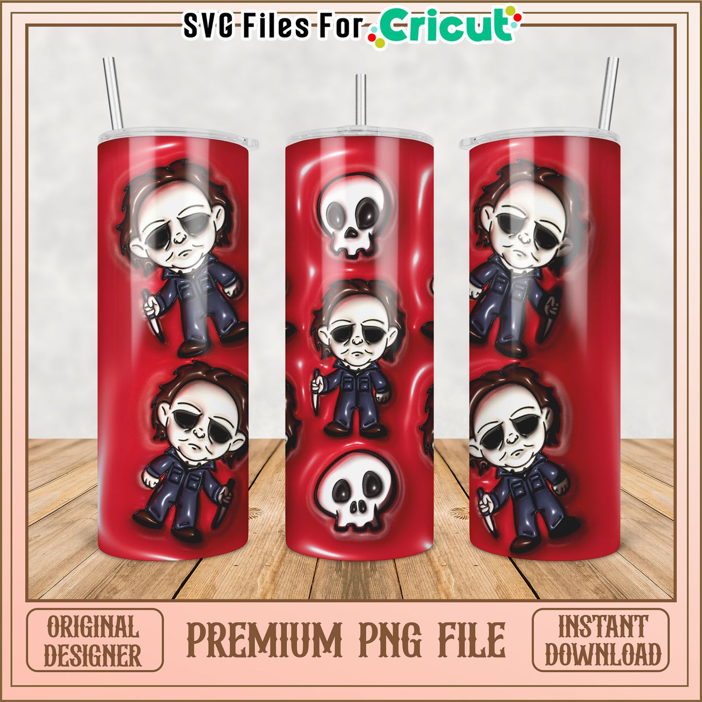 Michael Myers Tumbler PNG Sublimation