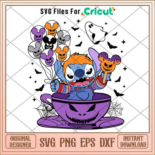 Michael Myers stitch halloween svg, Horror characters svg, digital download