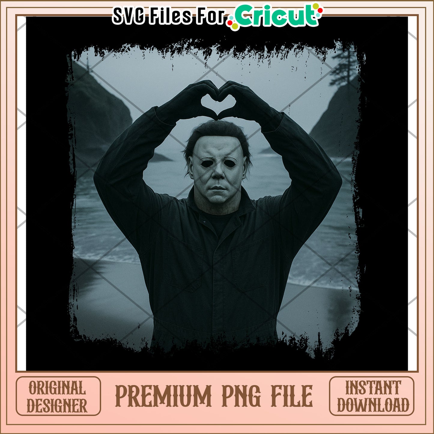 Michal myers making heart png, halloween characters png, halloween season png
