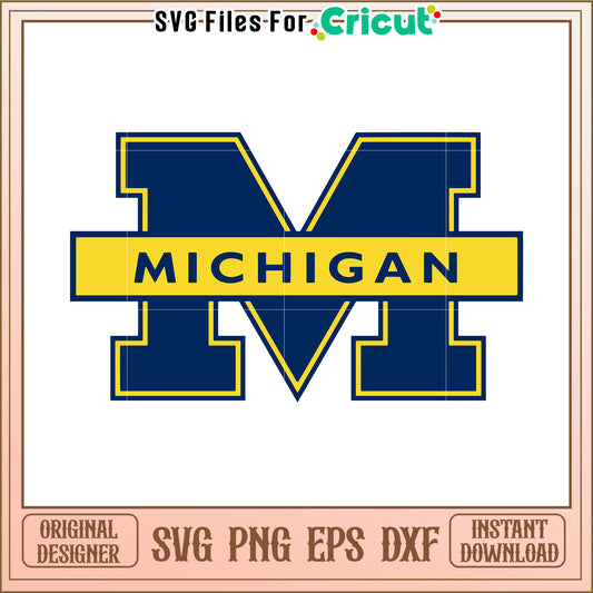 Michigan Logo SVG Clipart for Cricut Projects, Ideal for Fans and Crafters