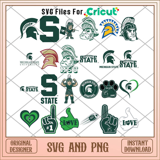 Michigan State Spartans svg, Michigan State Spartans svg bundle, NCAA svg