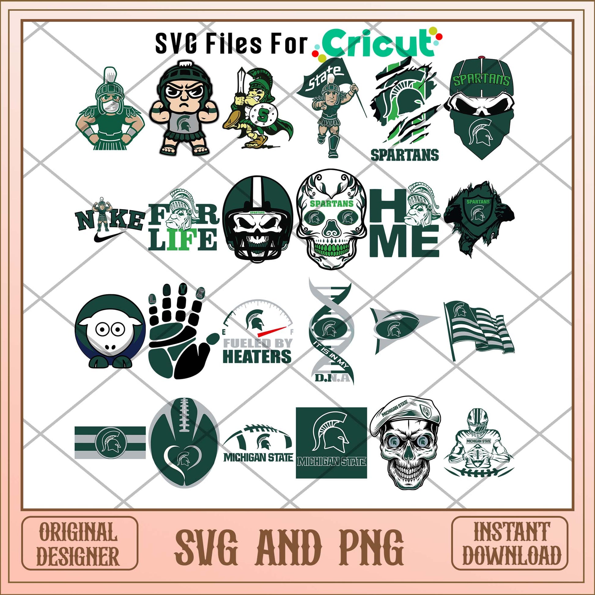 Michigan State Spartans skull svg, Michigan Spartans svg bundle, NCAA svg
