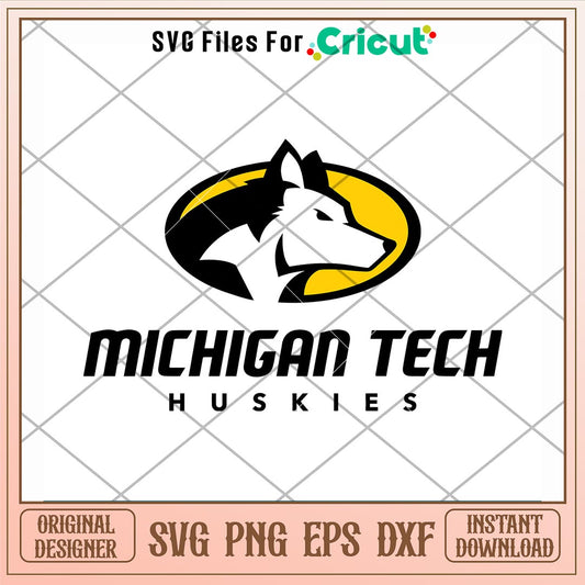 Michigan Tech Huskies Logo Svg, Michigan Tech Huskies Svg, NCAA Svg