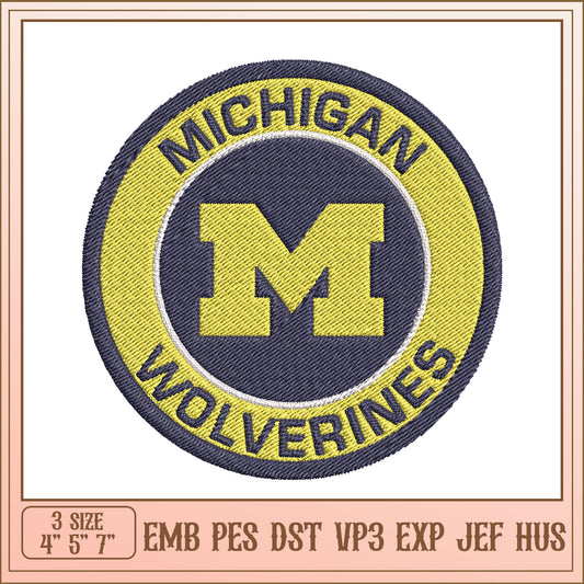 Michigan Wolverines Embroidery Design