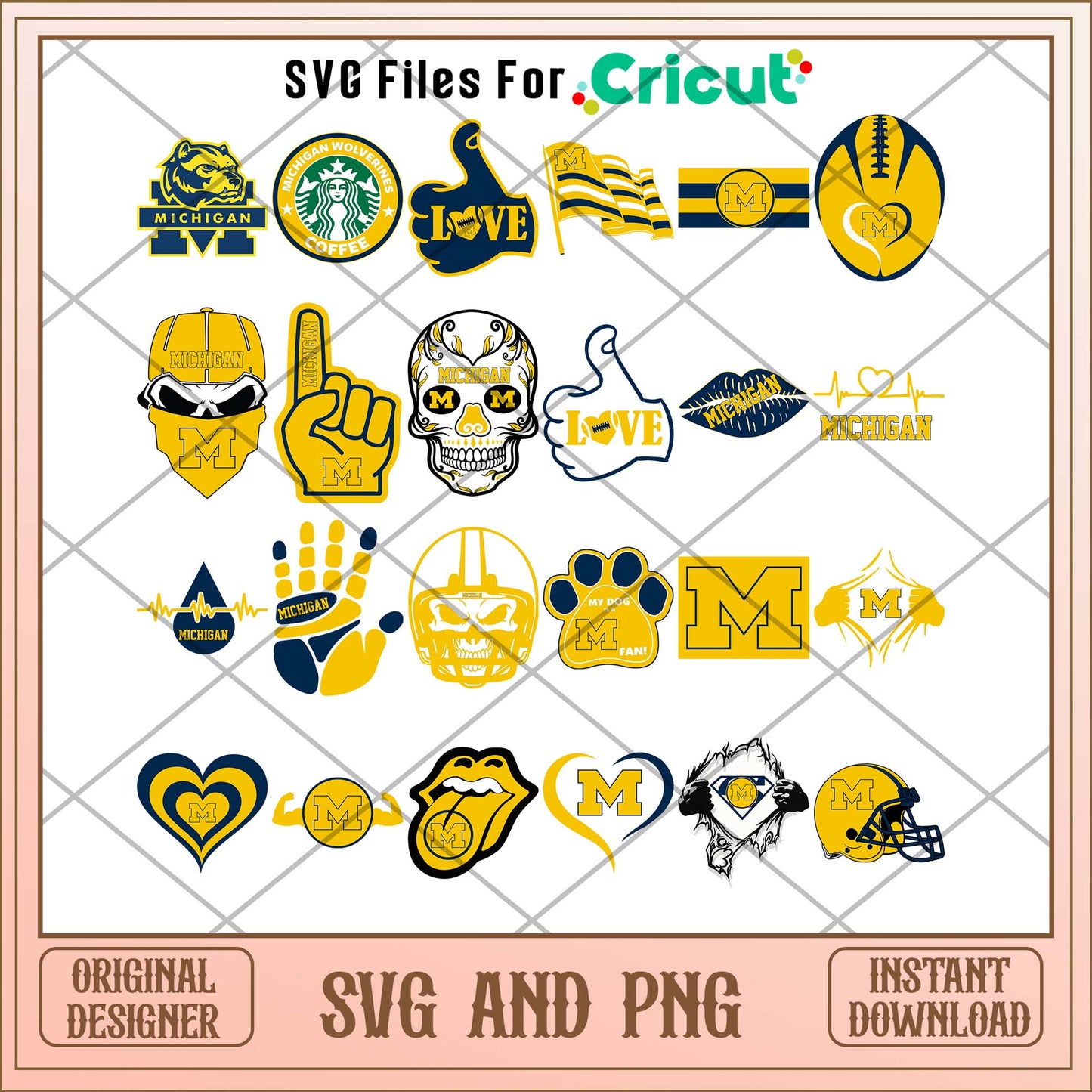 Michigan Wolverines hand svg, Michigan Wolverines svg bundle, NCAA svg