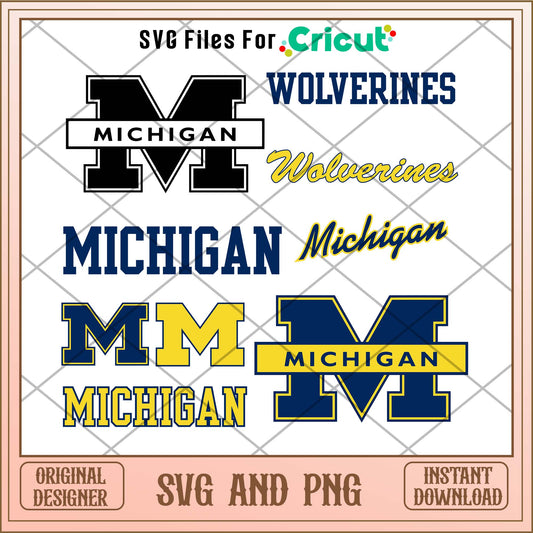 Michigan Wolverines svg, Michigan Wolverines svg bundle, NCAA svg