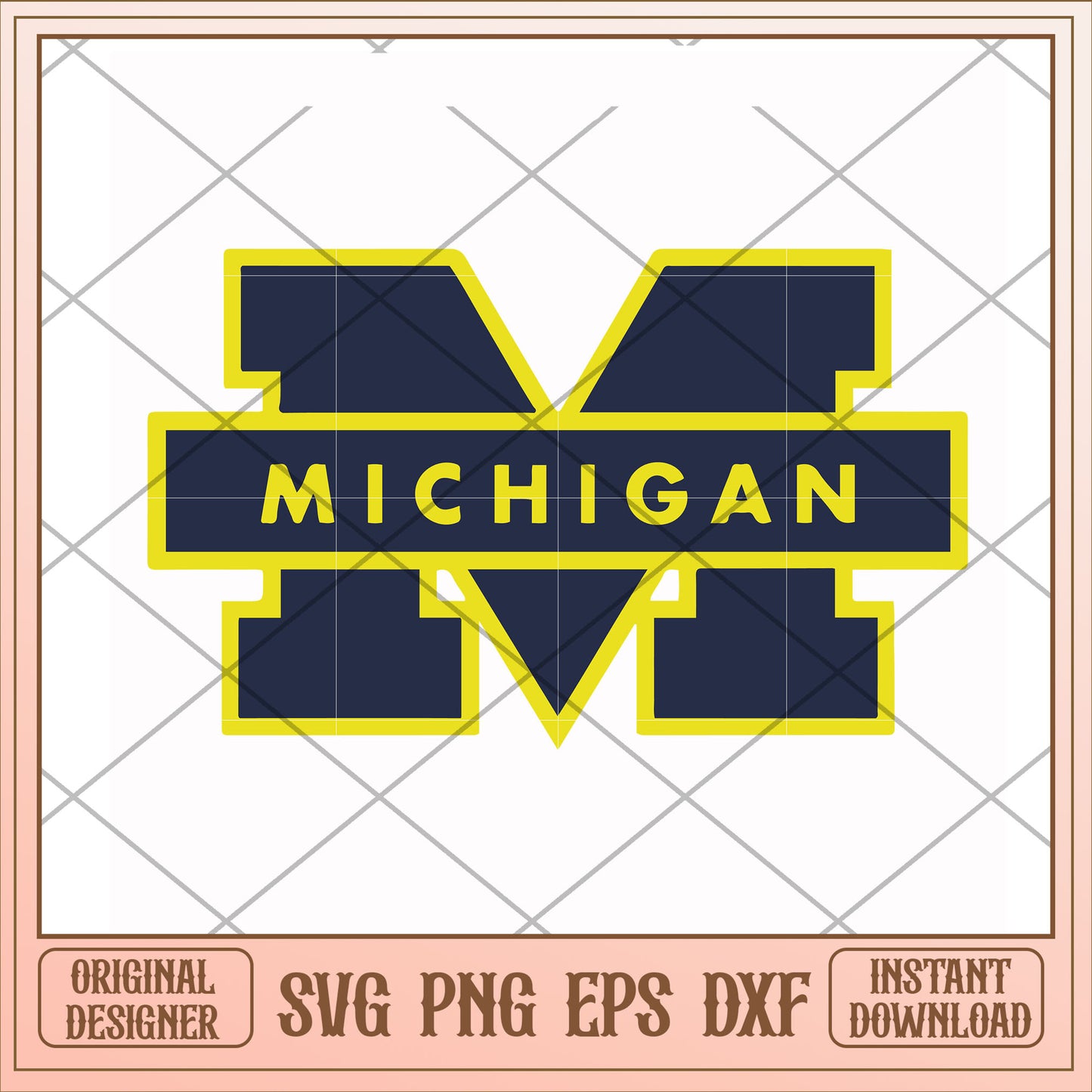 Michigan Wolverines logo design M svg, logo design svg, ncaa svg