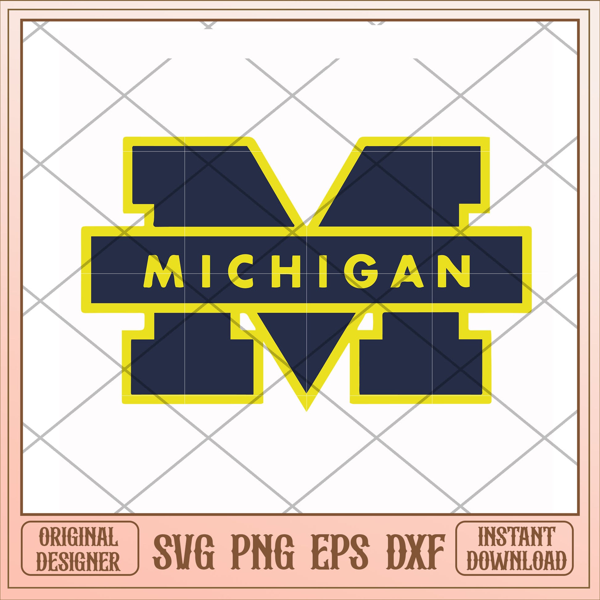 Michigan Wolverines logo design M svg, logo design svg, ncaa svg