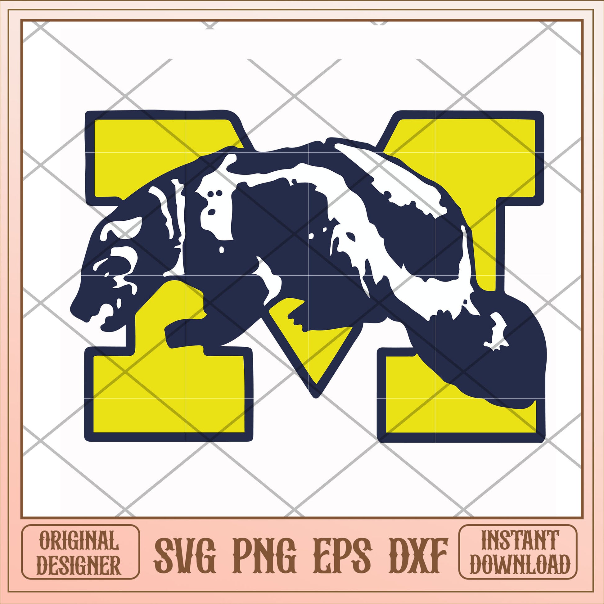 Michigan Wolverines mascot logo svg, mascot logo svg, ncaa svg