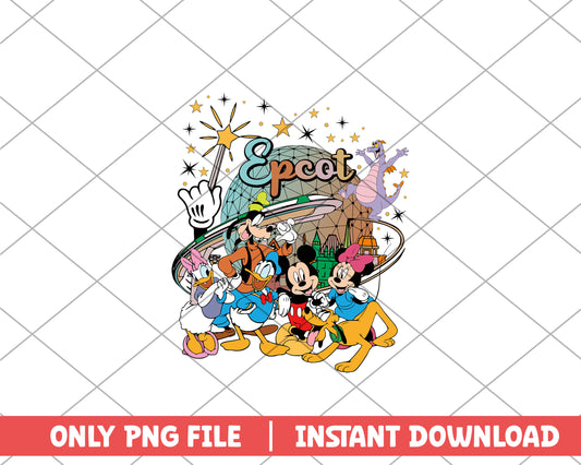 Mickeu and friends epcot disney png