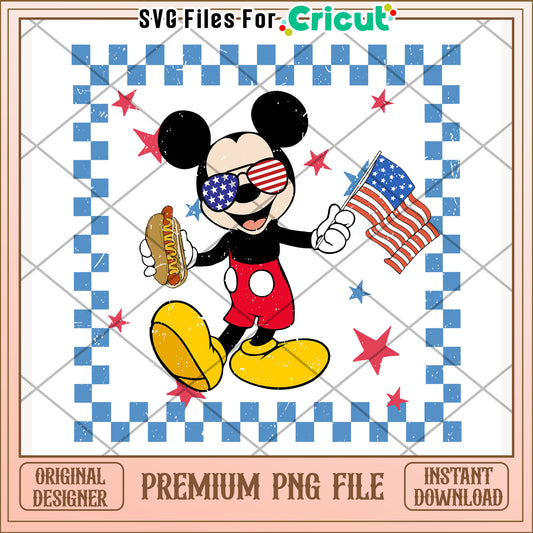 Mickey 4th of july png, disney character png, patriotic theme png