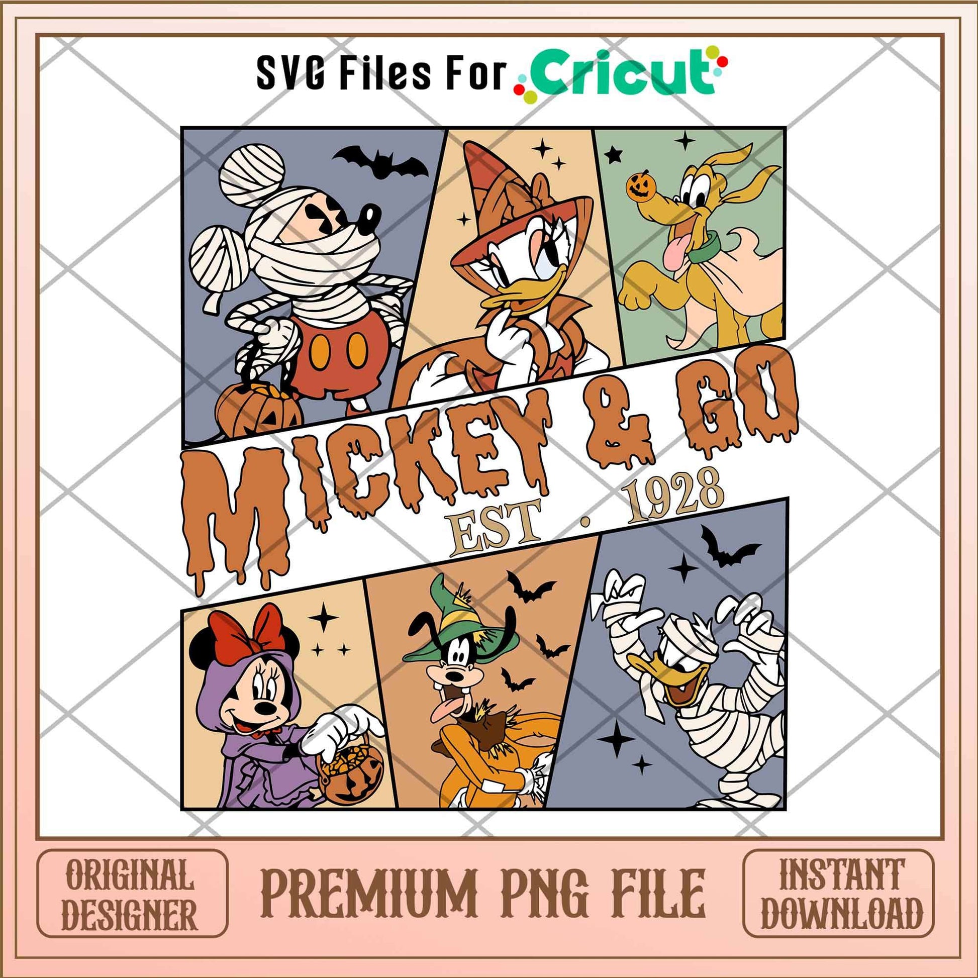 Mickey And Co est 1928 png, Disney characters png, Digital Download
