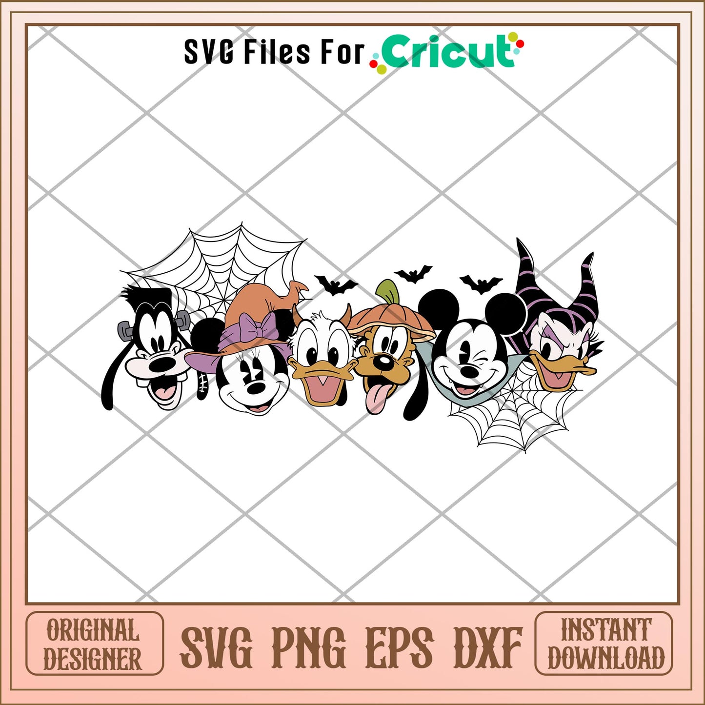 Mickey And Friends Head Halloween characters svg, Disney characters svg, Digital Download