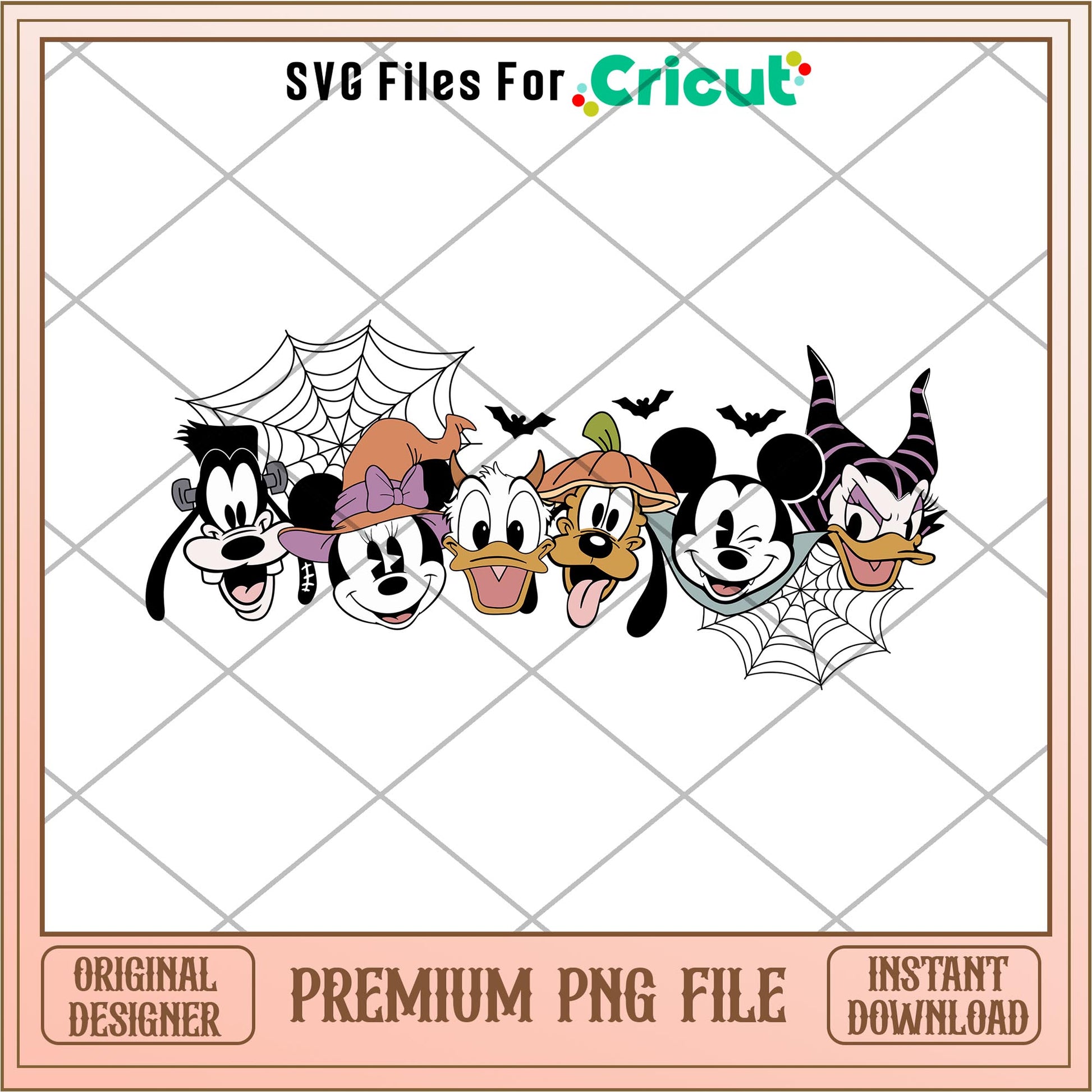 Mickey And Friends Head Halloween png, Disney characters png, Digital Download