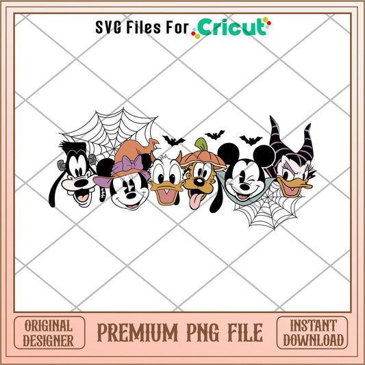 Mickey And Friends Head Halloween png, Disney characters png, Digital Download