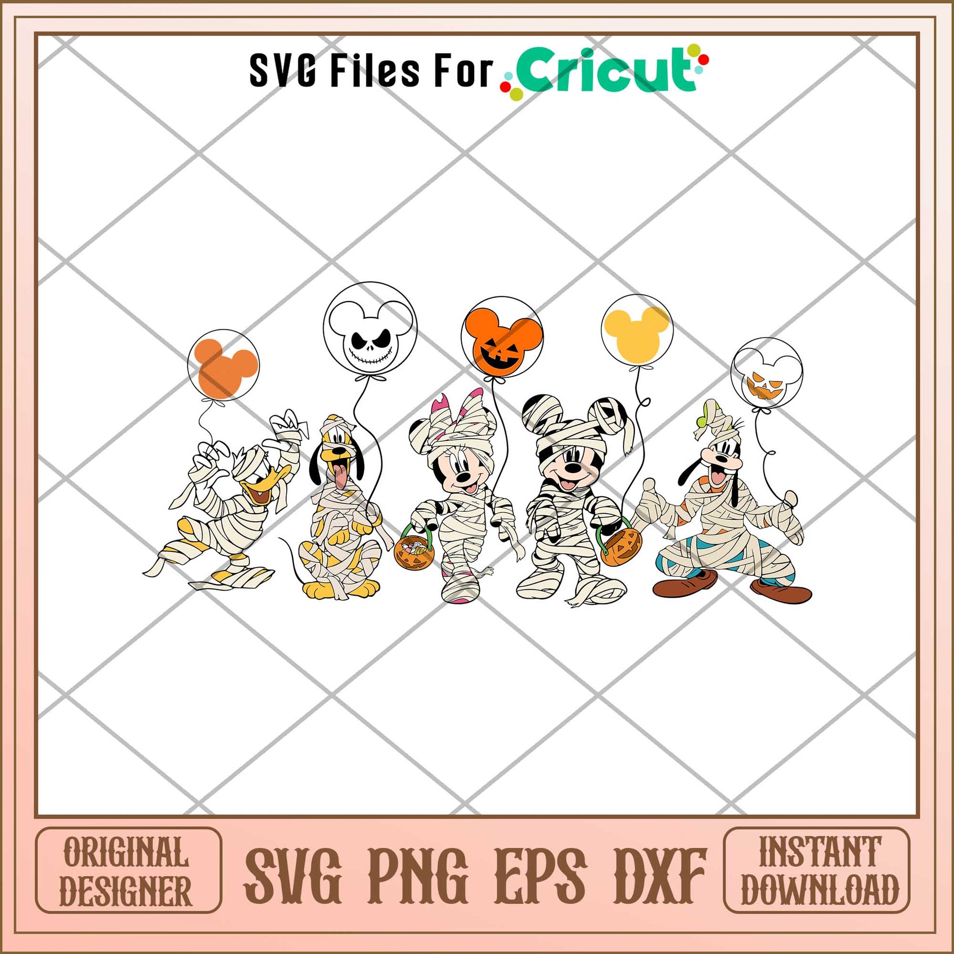Mickey And Friends Mummy svg, Disney characters svg, Digital Download