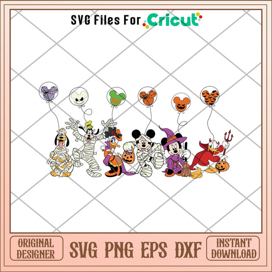 Mickey And Friends Mummy  svg, Disney characters svg, Digital Download