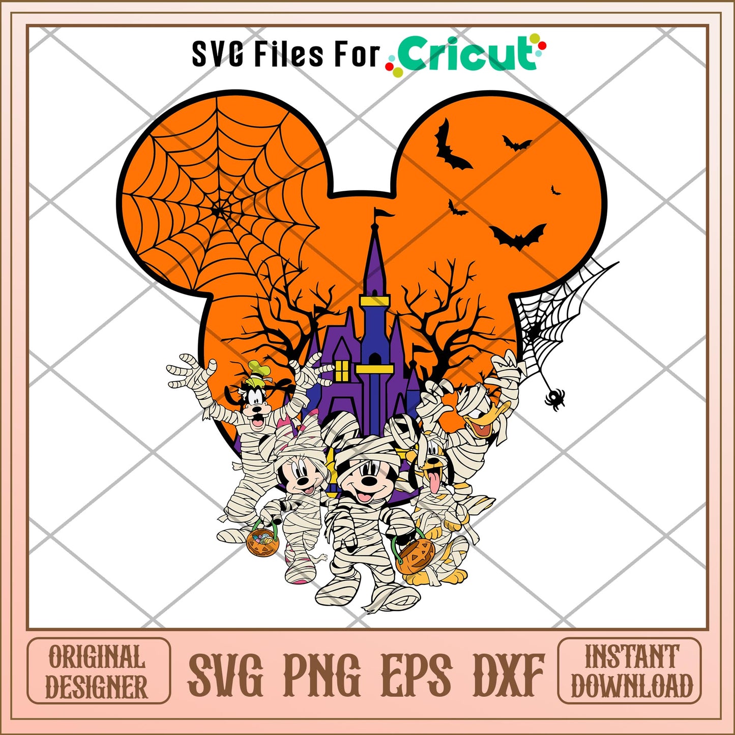 Mickey And Friends mummy Halloween svg, Disney characters svg, Digital Download
