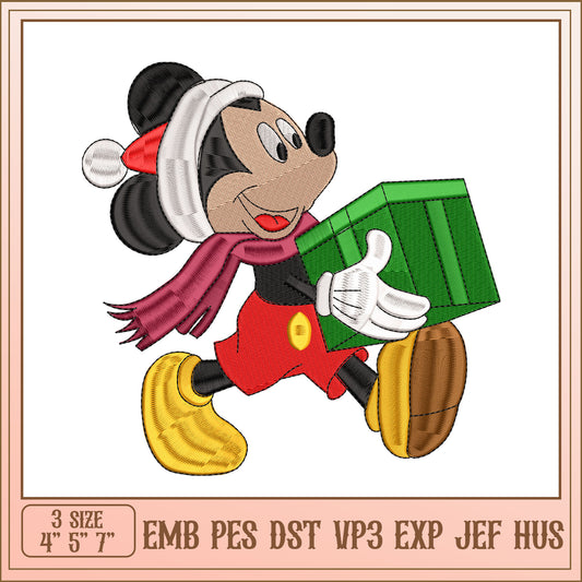 Mickey Christmas Embroidery Design