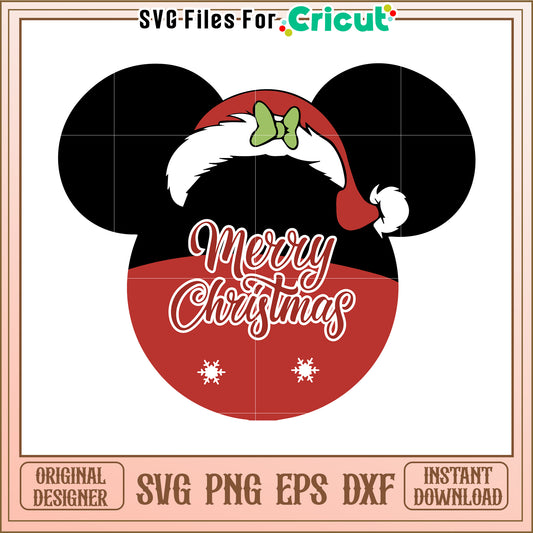 Mickey Christmas SVG Design Instant Download