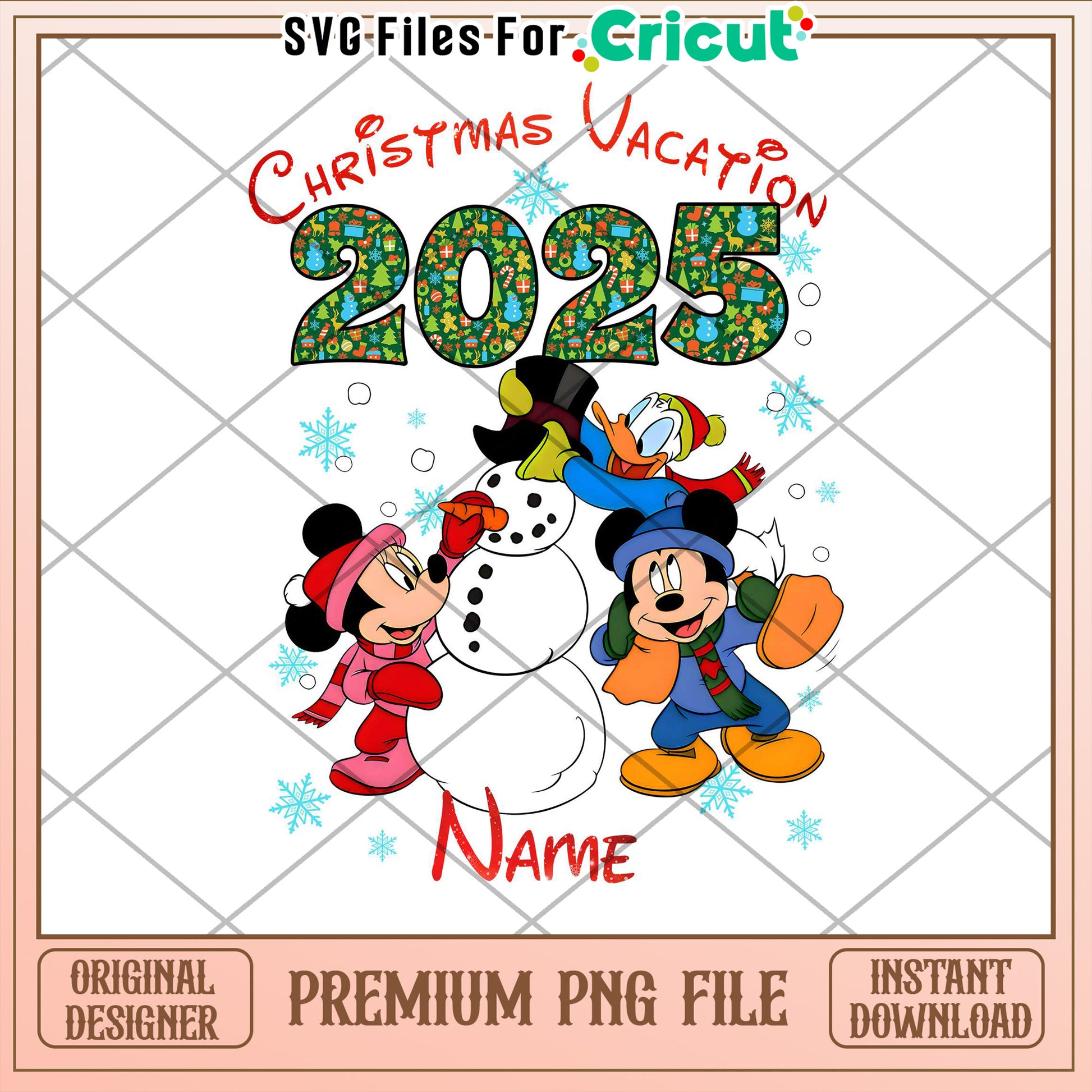 Mickey Christmas Vacation 2025 PNG