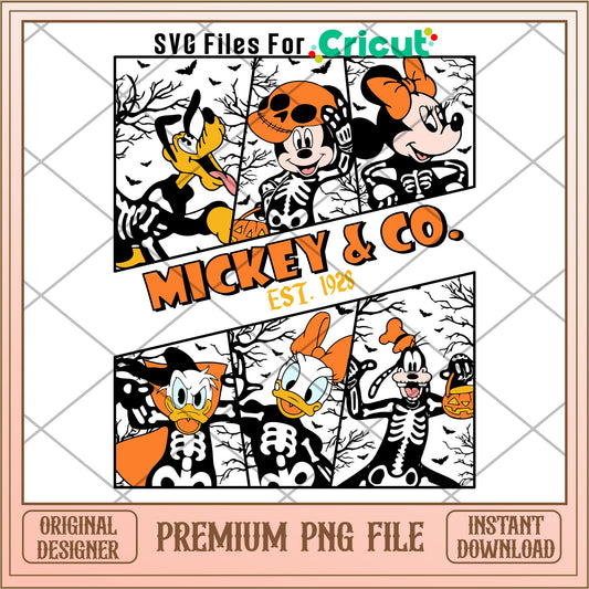 Mickey Co Est 1928 png, Disney characters png, Digital Download