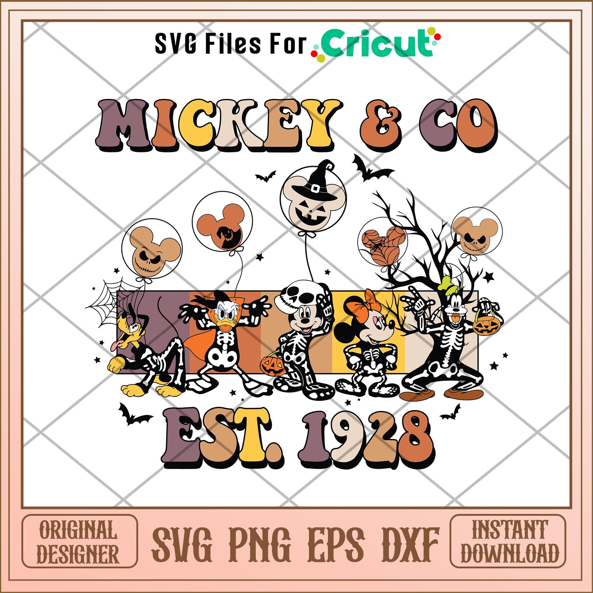 Mickey Co Est 1928 svg, Disney characters svg, Digital Download