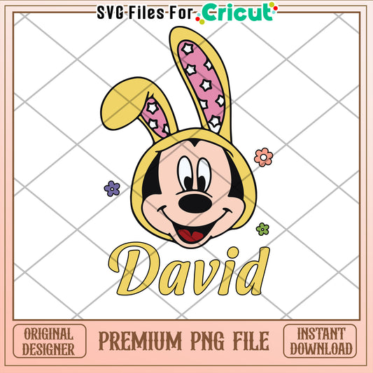 Mickey Easter Bunny PNG David Name