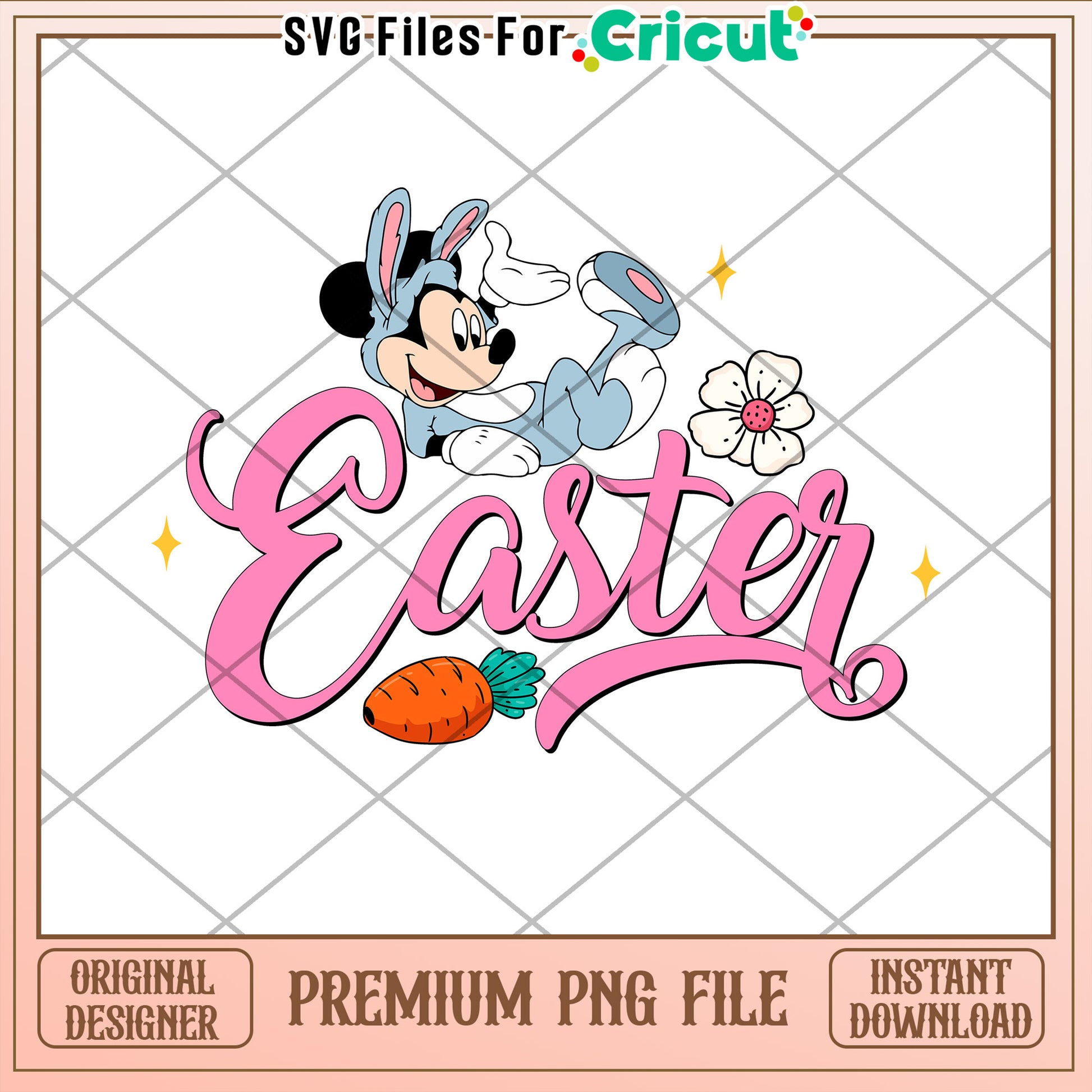 Mickey Easter Bunny PNG Design