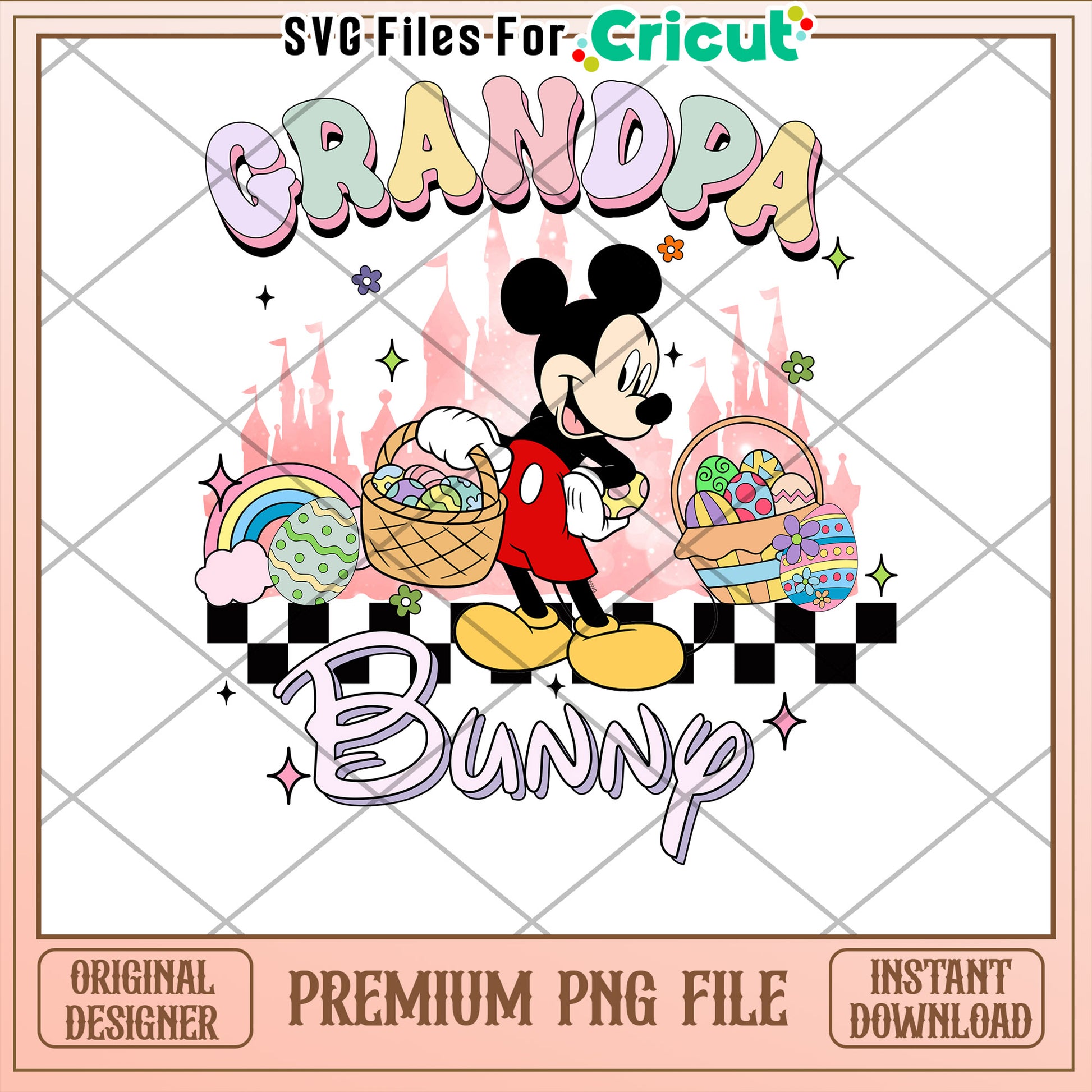 Mickey Easter Grandpa Bunny PNG