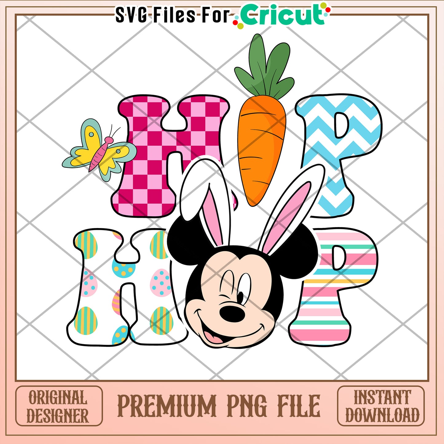 Mickey Easter Hop PNG Design