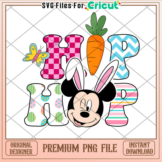 Mickey Easter Hop PNG Design