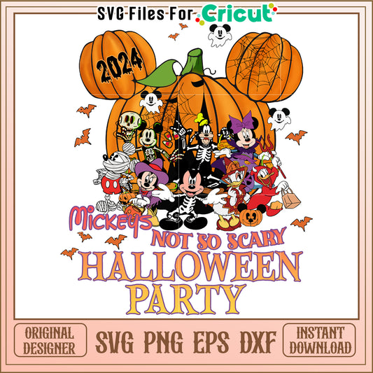 Mickey Halloween SVG Pumpkin Design 2024