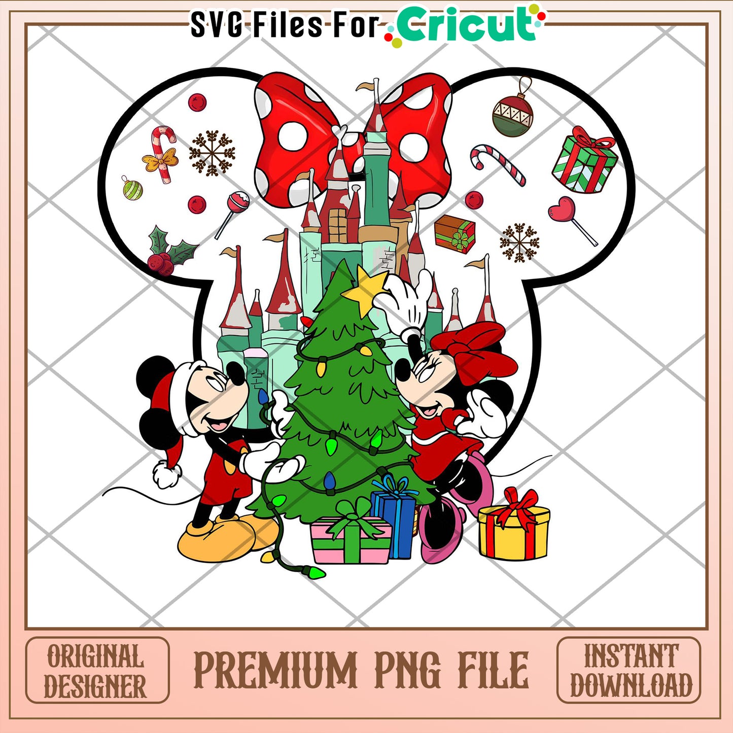 Mickey Minnie Christmas PNG Download