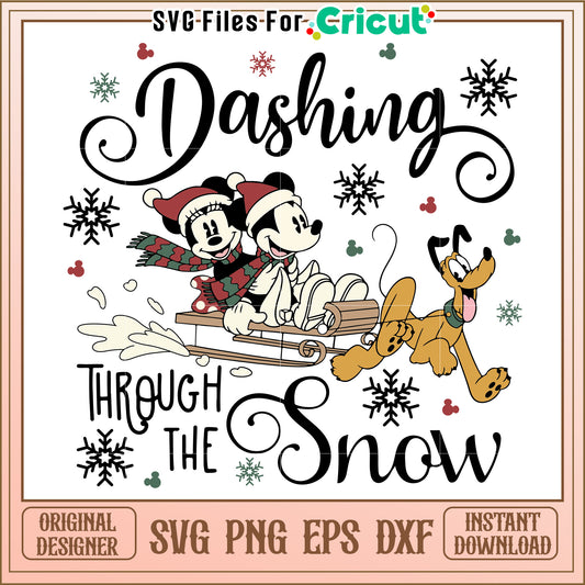 Mickey Minnie Christmas SVG Design